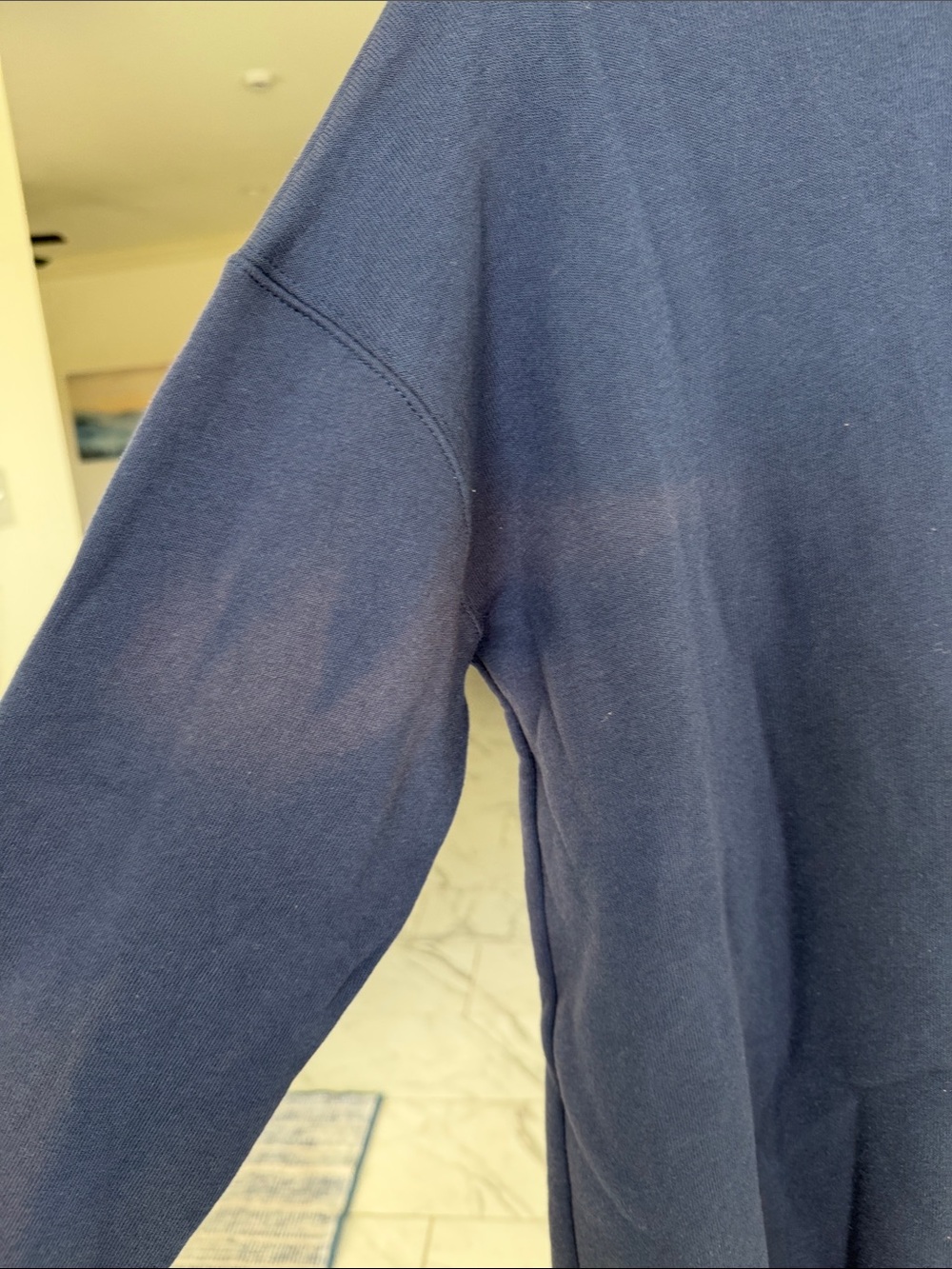 Pure Barre Navy Crewneck Sweatshirt with 'Pure Light' Script - Picture 4 of 4